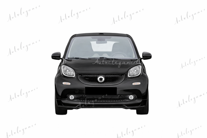 🔥ART.0338 SPLITTER SOTTO PARAURTI SPORTIVO IN ABS PER SMART FORTWO 453 2014+🔥