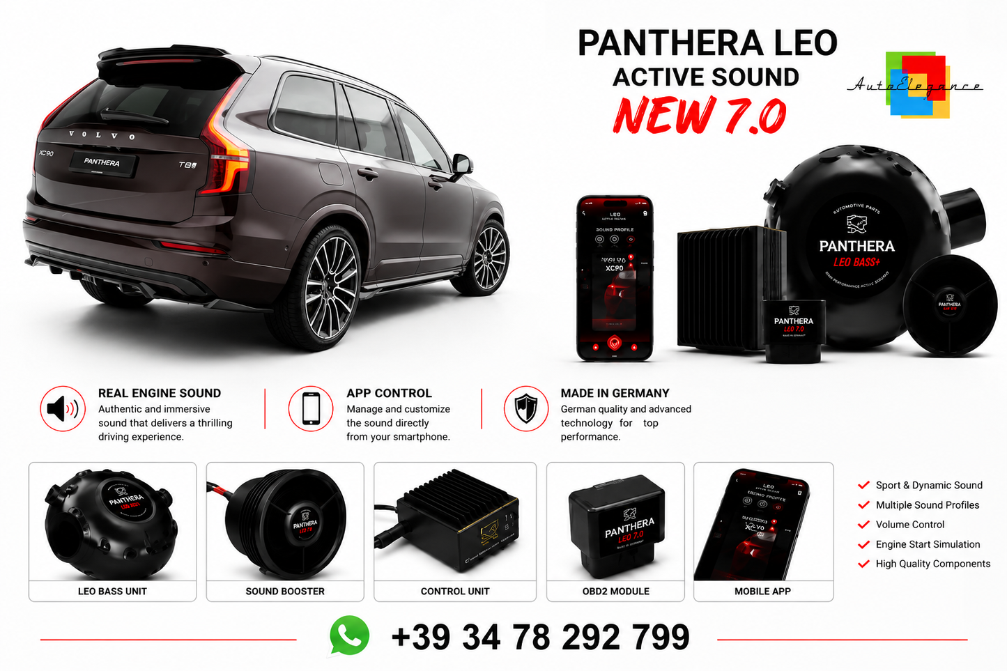 💕 ART.2672 PANTHERA Soundsystem Booster 7.0 - Volvo XC90💕
