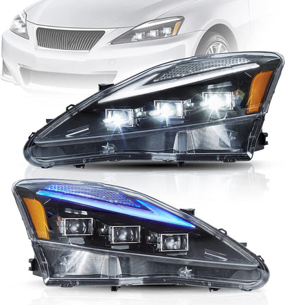 Fari a LED per Lexus IS250/IS250C IS350/IS350C IS220d 2006-2012 ISF 2008-2014 con animazione Blue Breathing
