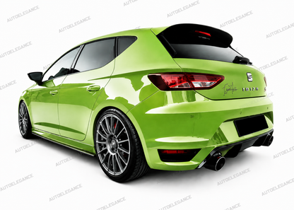 💫ART.9884 SOTTO MINIGONNE NERO LUCIDO PER SEAT LEON 5F 2012+ 💫