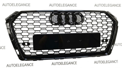 💫ART.0197 GRIGLIA ANTERIORE NIDO D'APE NERO PER AUDI A4 B9 2015-2019💫