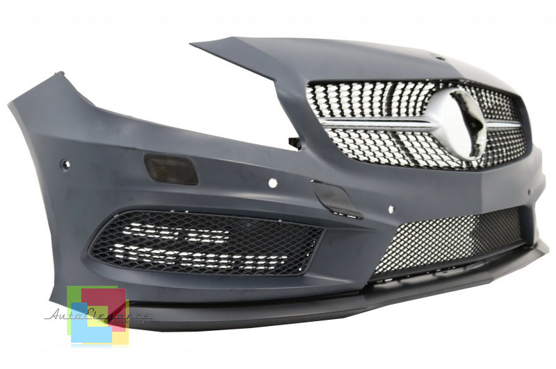 MERCEDES CLASSE A W176 2012+ PARAURTI ANTERIORE COMPLETO E GRIGLIA ANTERIORE DESIGN AMG DIAMANT