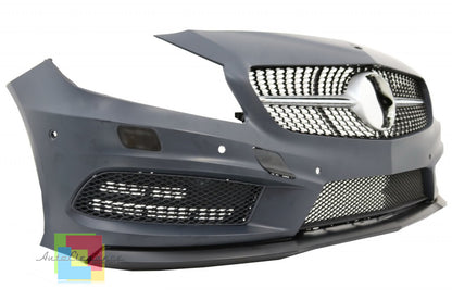 MERCEDES CLASSE A W176 2012+ PARAURTI ANTERIORE COMPLETO E GRIGLIA ANTERIORE DESIGN AMG DIAMANT