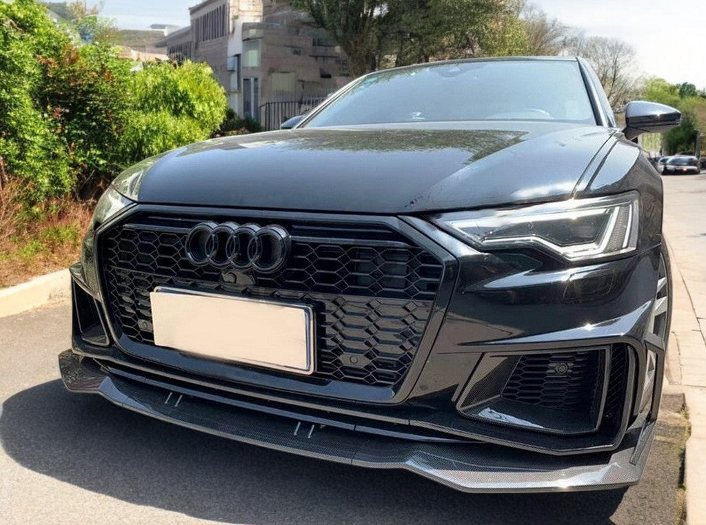 ⭐Paraurti Anteriore Griglia per Audi A6 C8 4K 18-2020 RS6 Design Calandra PDC⭐