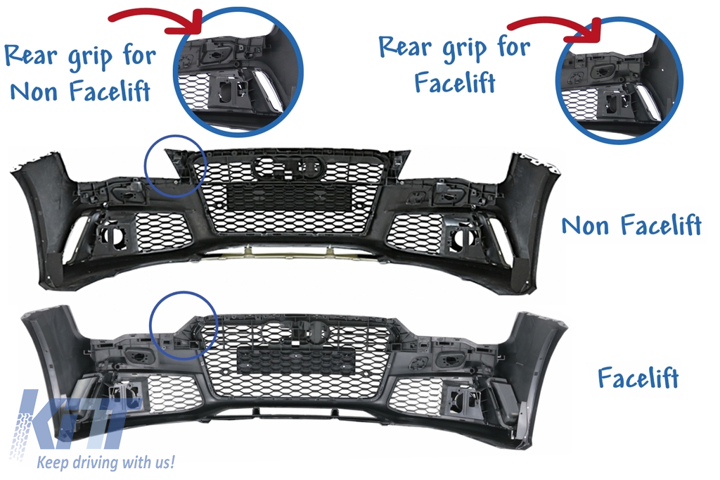 Paraurti anteriore adatto per Audi A7 4G Facelift (2015-2018) RS7 Design