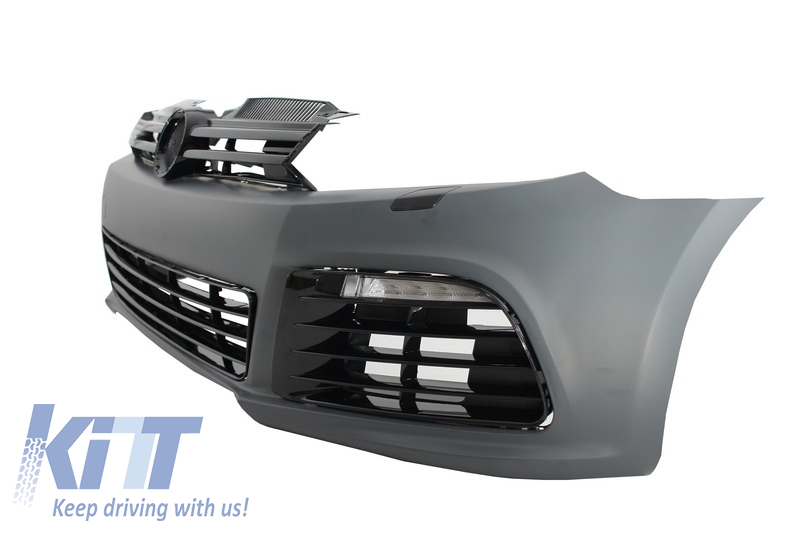 Front bumper suitable for VW Golf 6 VI (2008-2013) with LED headlights