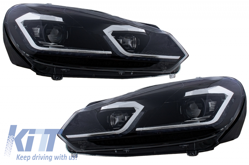 Front bumper suitable for VW Golf 6 VI (2008-2013) with LED headlights