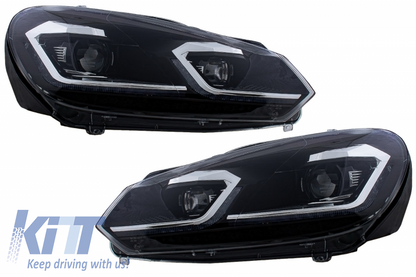 Front bumper suitable for VW Golf 6 VI (2008-2013) with LED headlights