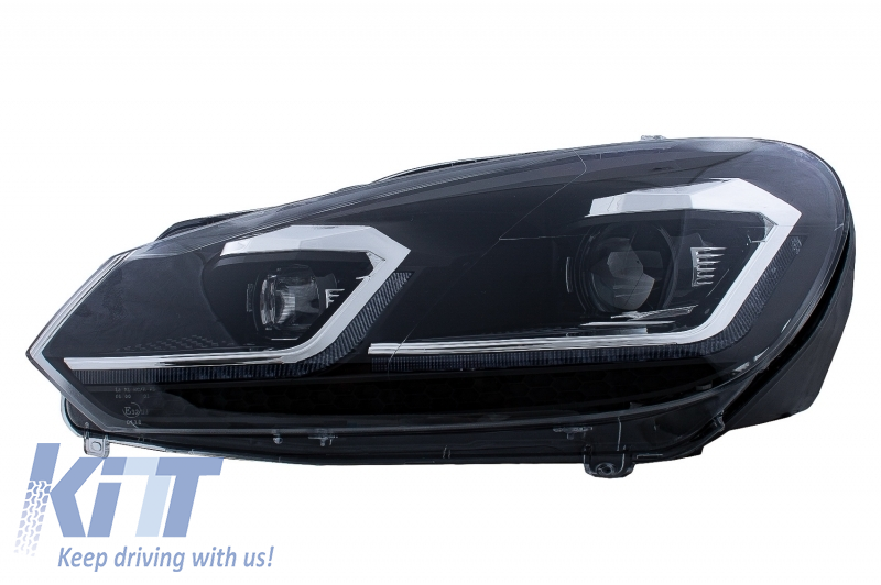 Front bumper suitable for VW Golf 6 VI (2008-2013) with LED headlights