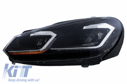 Front bumper suitable for VW Golf 6 VI (2008-2013) with LED headlights