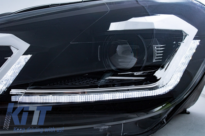 Front bumper suitable for VW Golf 6 VI (2008-2013) with LED headlights