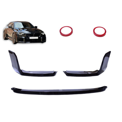 ✨Splitter compatibile con BMW M2 G87 2 porte nero lucido✨