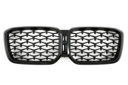 RADIATOR GRILLE GLOSS BLACK DIAMOND SUITABLE FOR BMW X3 X4 G01 G02 LCI