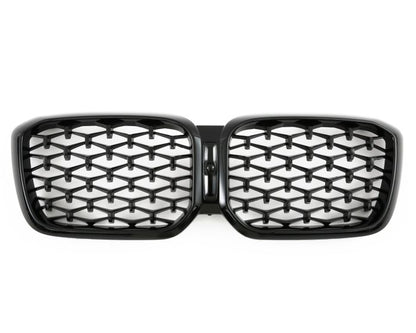 💫Griglia Radiatore Diamante – BMW X3 G01 / X4 G02 LCI (Cromo Nero)💫