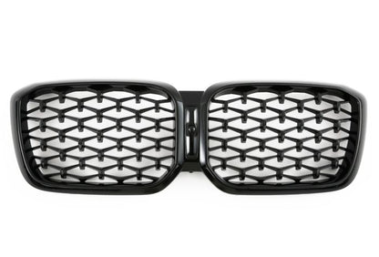 ✨GLOSS BLACK DIAMOND RADIATOR GRILLE SUITABLE FOR BMW X3 X4 G01 G02 LCI✨