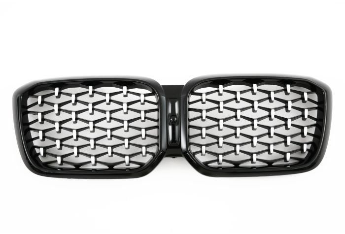 ✨GRIGLIA RADIATORE NERO CROMO DIAMANTE ADATTO PER BMW X3 X4 G01 G02 LCI✨
