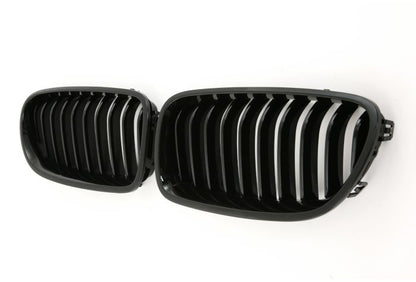 ✨GLOSS BLACK DOUBLE BRACKET RADIATOR GRILLE FOR 5 SERIES F10 F11 ✨