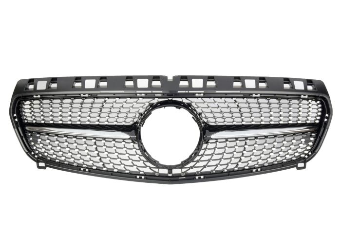 💎Grill suitable for Mercedes W176 A-Class FACELIFT DIAMANT GLOSSY BLACK💎