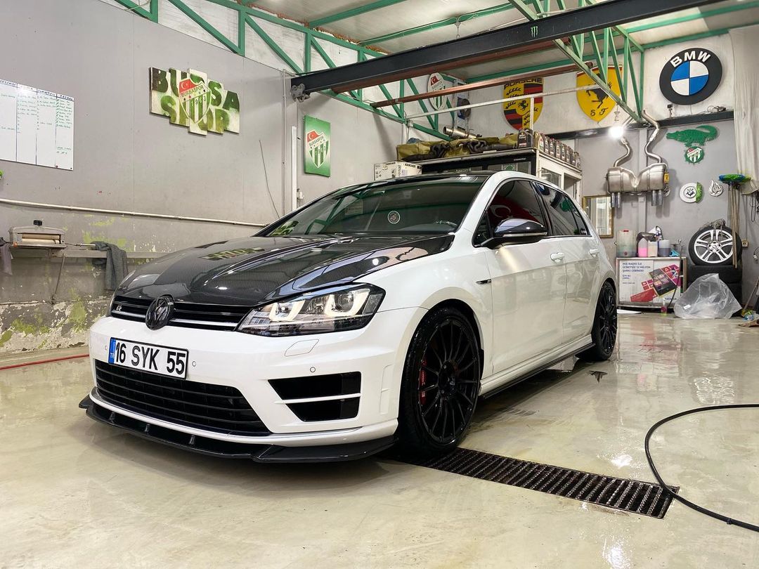 Splitter Anteriore VW VOLKSWAGEN Golf MK 7 R 2013-2016 Versione 2 Con ABE TÜV