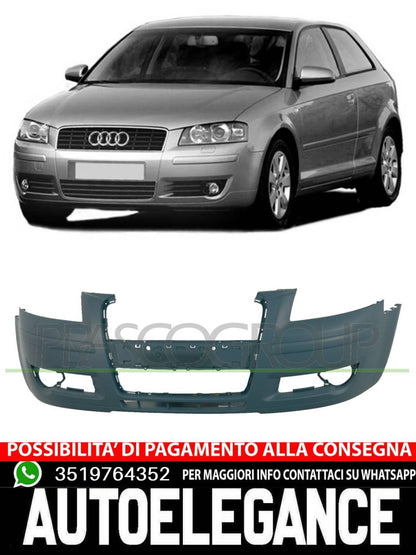 PARAURTI ANTERIORE per Audi A3 MOD. 3 PORTE/SPORTBACK 05 8P4807105GRU + Griglia