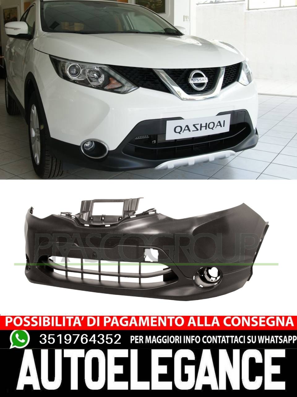 Paraurti Prasco Anteriore Per NISSAN QASHQAI 02/14 - 08/17 620224EA0H