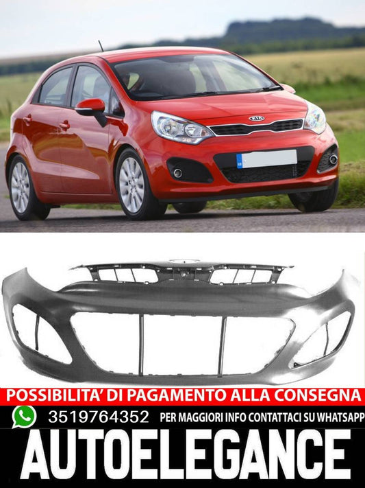 Front bumper with primer with headlight housing for Kia Rio 06/11-09/15 
