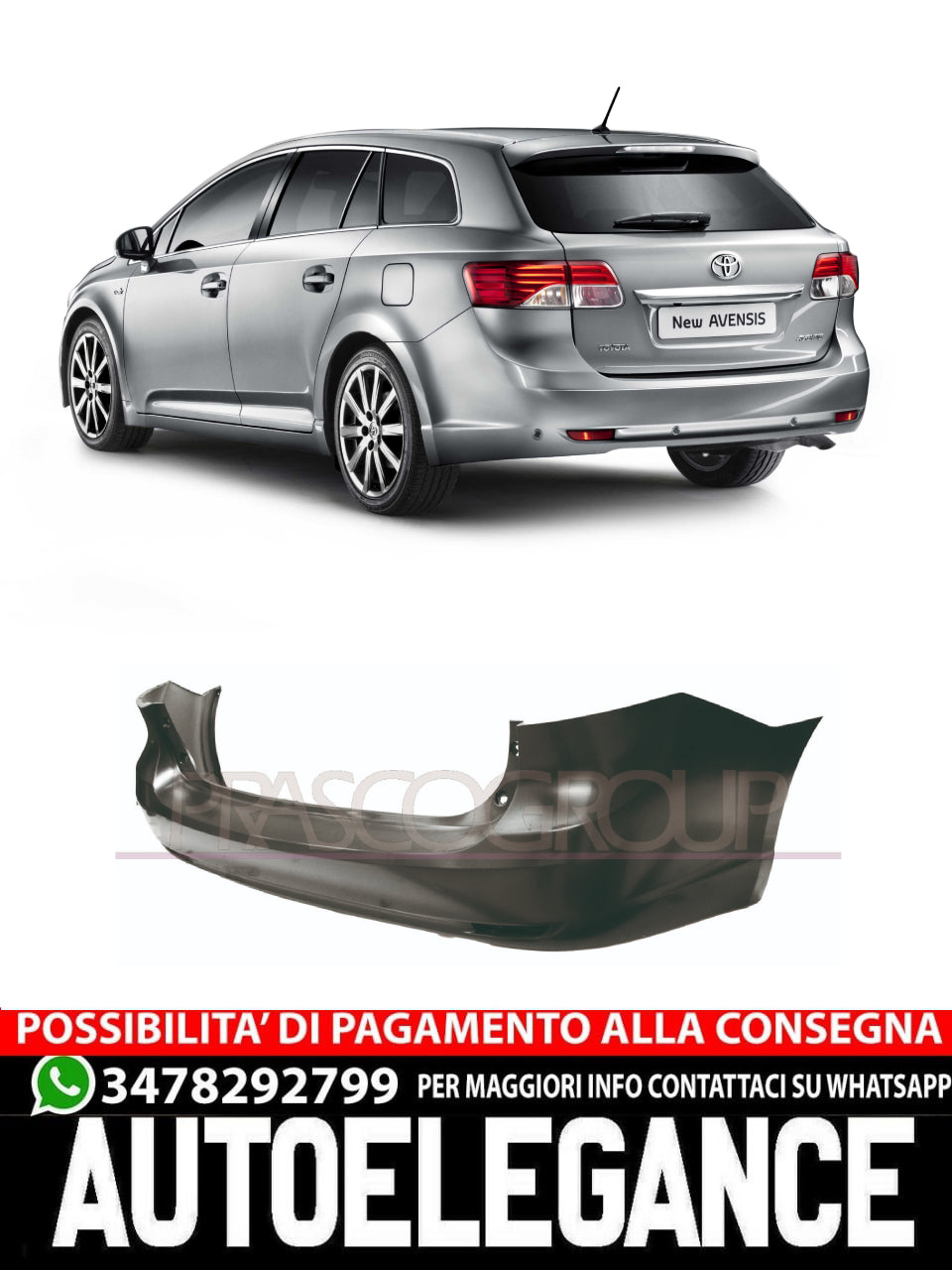 PARAURTI POSTERIORE Toyota Avensis T27 MOD. STATION WAGON 5215905907