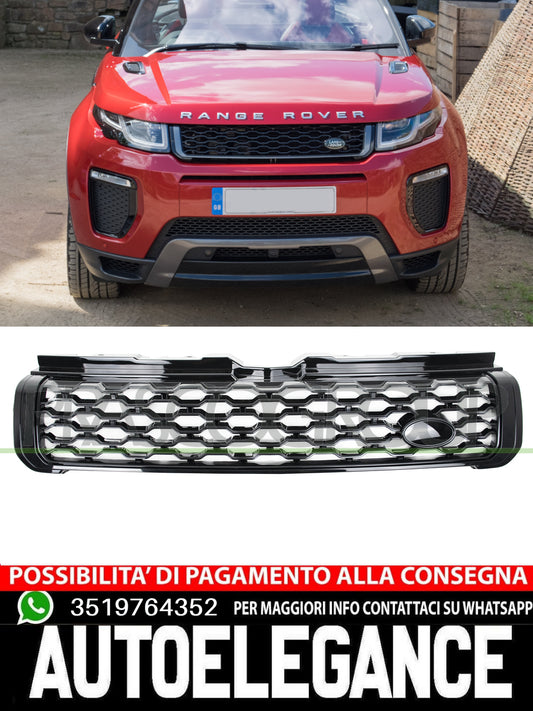 Griglia radiatore anteriore Prasco per LAND ROVER RANGE EVOQUE NERO LUCIDA SVR