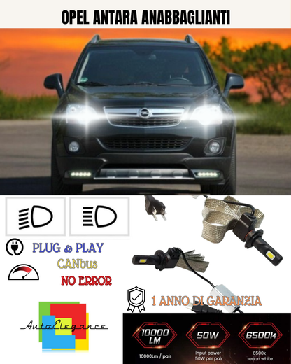 💕 KIT LED H7 PER OPEL ANTARA BIANCO 6000K ANABBAGLIANTI 💕