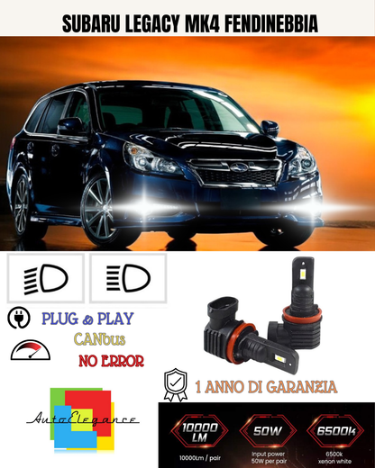 💕 KIT LED HB4 SUBARU LEGACY MK4 FENDINEBBIA 6000K BIANCO 6000 LUMEN 💕