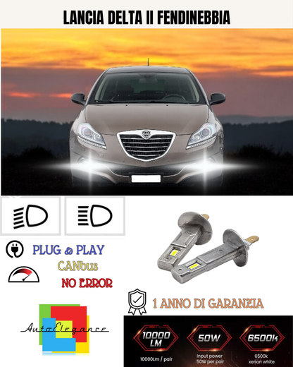 💕 KIT LED H1 LANCIA DELTA MK2 FENDINEBBIA 6000K BIANCO 6000 LUMEN 💕