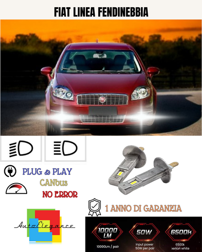 💕 KIT LED H1 FIAT LINEA FENDINEBBIA 6000K BIANCO 6000 LUMEN 💕