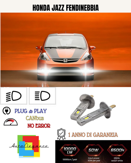 💕 KIT LED H1 HONDA JAZZ FENDINEBBIA 6000K BIANCO 6000 LUMEN 💕
