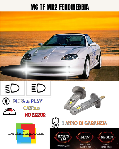 💕 KIT LED H1 MG TF MK2 FENDINEBBIA 6000K BIANCO 6000 LUMEN 💕