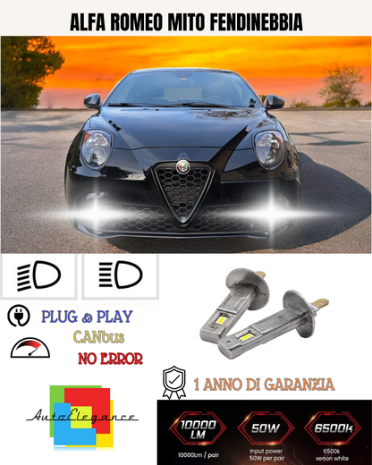💕 KIT LED H1 ALFA ROMEO MITO FENDINEBBIA 6000K BIANCO 6000 LUMEN 💕