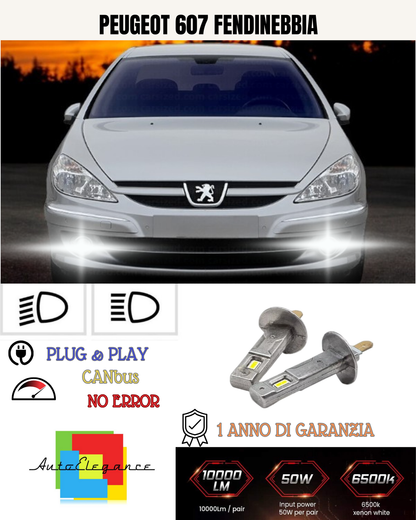 💕 KIT LED H1 PEUGEOT 607 FENDINEBBIA 6000K BIANCO 6000 LUMEN 💕