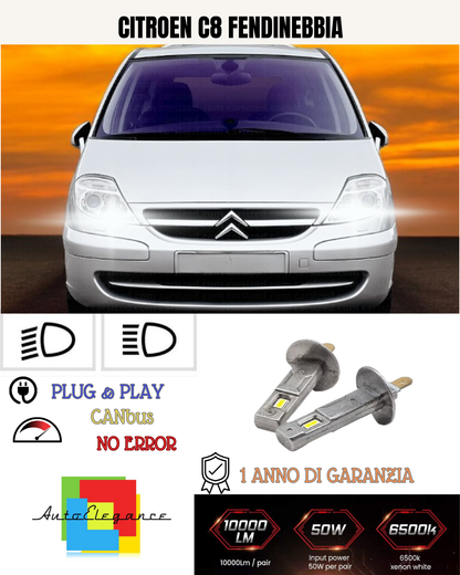 💕 KIT LED H1 CITROEN C8 FENDINEBBIA 6000K BIANCO 6000 LUMEN 💕