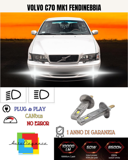 💕 KIT LED H1 VOLVO C70 MK1 FENDINEBBIA 6000K BIANCO 6000 LUMEN 💕