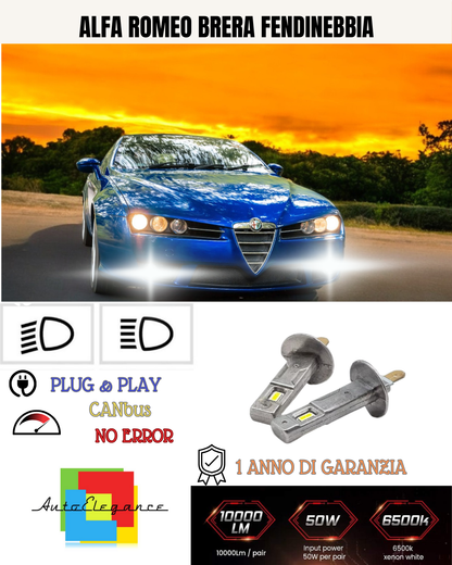 💕 KIT LED H1 ALFA ROMEO BRERA FENDINEBBIA 6000K BIANCO 6000 LUMEN 💕