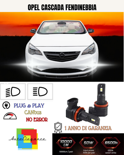 💕 KIT LED H11 OPEL CASCADA FENDINEBBIA 6000K BIANCO 6000 LUMEN 💕