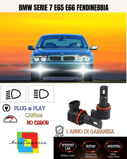 💕 KIT LED HB4 BMW SERIE 7 E65 E66 FENDINEBBIA 6000K BIANCO 6000 LUMEN 💕