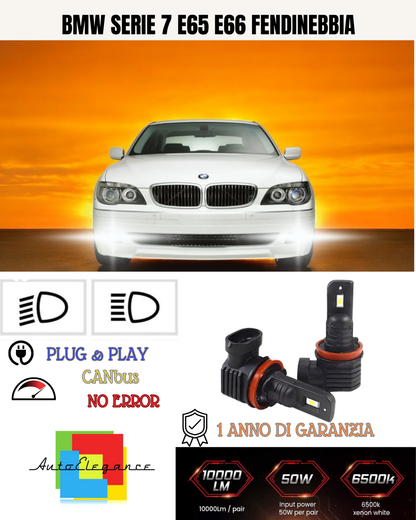 💕 KIT LED HB4 BMW SERIE 7 E65 E66 FENDINEBBIA 6000K BIANCO 6000 LUMEN 💕