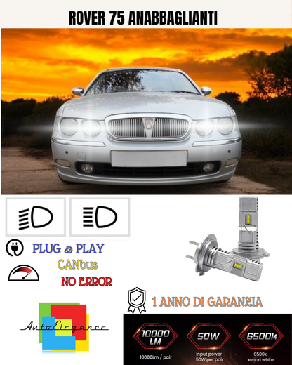 💕 FULL LED KIT ROVER 75 H7 6000K WHITE 6000 LUMEN LOW BEAM 💕