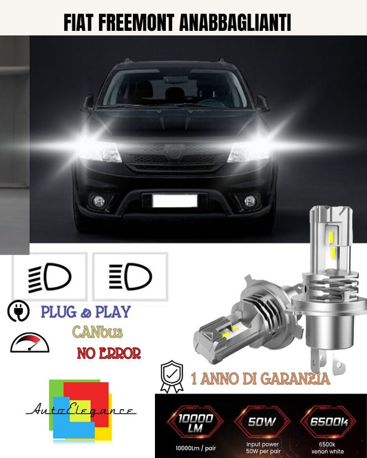 KIT FULL LED FIAT FREEMONT LAMPADE ANABBAGLIANTI LED H11 6000K 100% NO ERROR