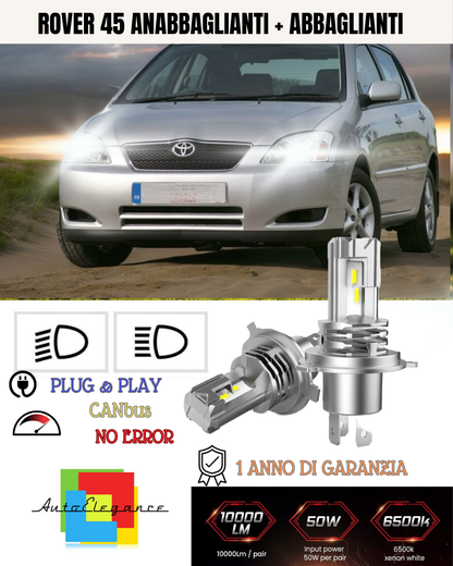 H7 LED KIT FOR TOYOTA COROLLA E120 6000K WHITE 6000 LUMEN CANBUS LOW BEAM