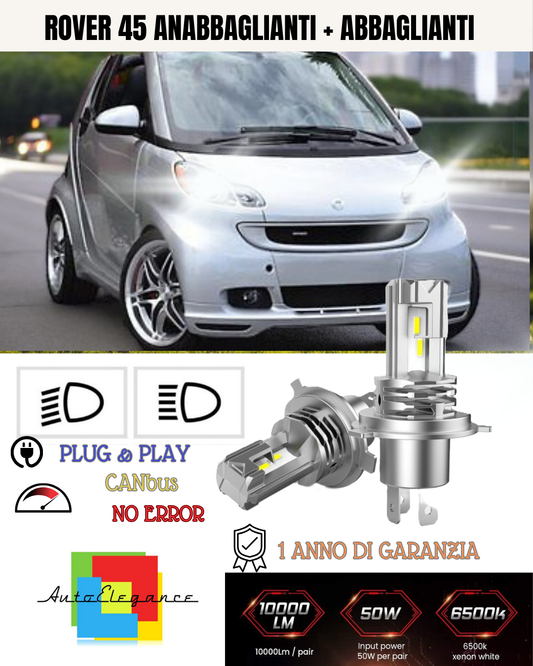 H7 LED KIT FOR SMART FORTWO 450 6000K WHITE 6000 LUMEN CANBUS LOW BEAM