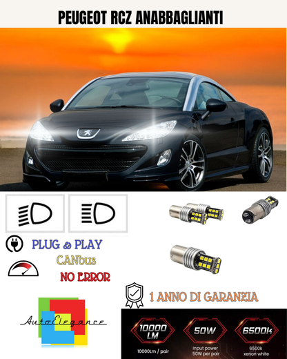 💕 KIT CONVERSIONE PEUGEOT RCZ H7 6000K BIANCO 6000 LUMEN ANABBAGLIANTI 💕
