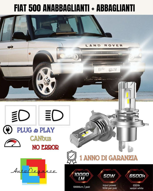 Kit Luci LED H4 Per DISCOVERY 2 98-02 ANABBAGLANTI + ABBAGLIANTI CANBUS