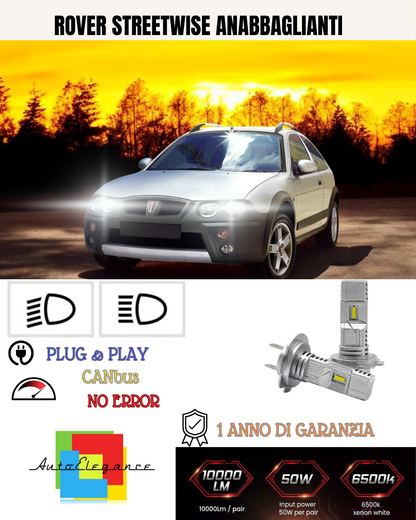💕 KIT FULL LED ROVER STREETWISE H7 6000K BIANCO ANABBAGLIANTI 💕
