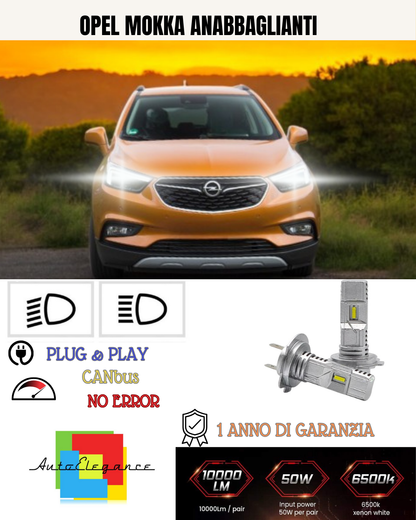 💕 KIT FULL LED OPEL MOKKA H7 6000K BIANCO ANABBAGLIANTI 💕